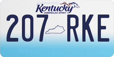 KY license plate 207RKE