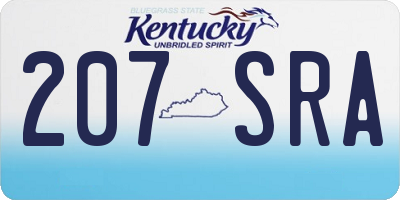 KY license plate 207SRA