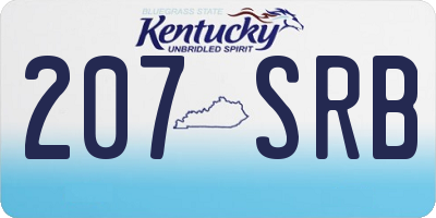 KY license plate 207SRB