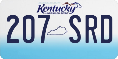 KY license plate 207SRD