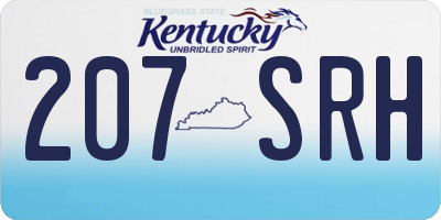 KY license plate 207SRH