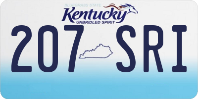 KY license plate 207SRI