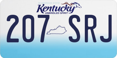 KY license plate 207SRJ