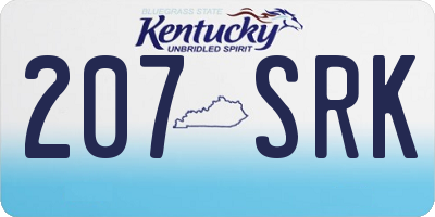 KY license plate 207SRK