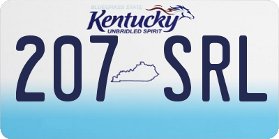 KY license plate 207SRL