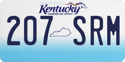 KY license plate 207SRM