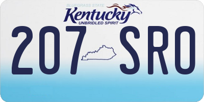 KY license plate 207SRO