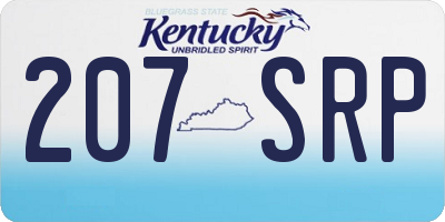 KY license plate 207SRP