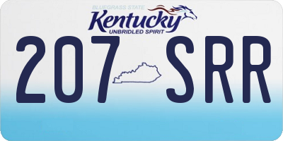 KY license plate 207SRR