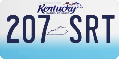 KY license plate 207SRT