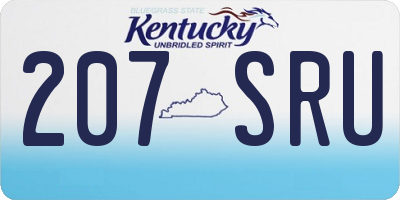KY license plate 207SRU