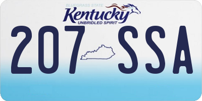 KY license plate 207SSA