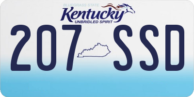 KY license plate 207SSD