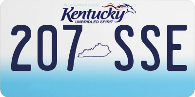KY license plate 207SSE