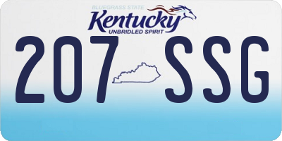 KY license plate 207SSG