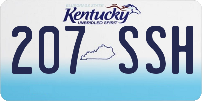 KY license plate 207SSH