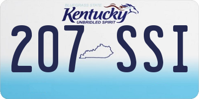KY license plate 207SSI