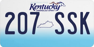 KY license plate 207SSK