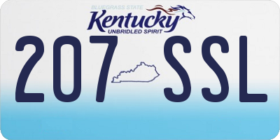 KY license plate 207SSL