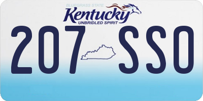 KY license plate 207SSO