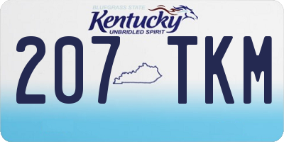 KY license plate 207TKM