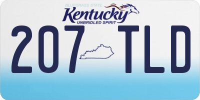 KY license plate 207TLD