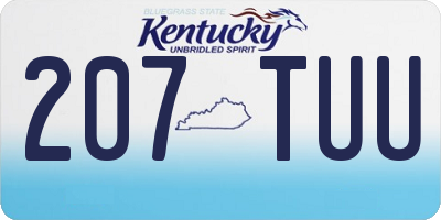 KY license plate 207TUU