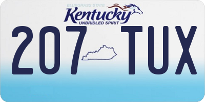 KY license plate 207TUX