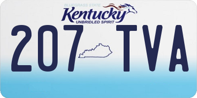 KY license plate 207TVA