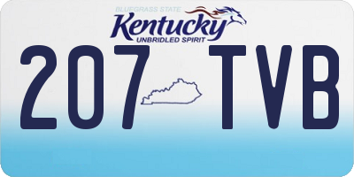 KY license plate 207TVB