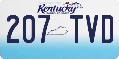 KY license plate 207TVD