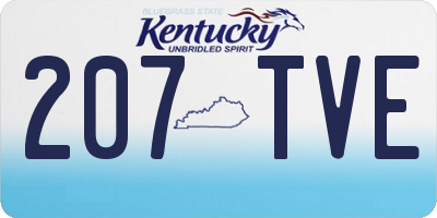 KY license plate 207TVE