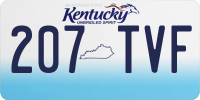 KY license plate 207TVF