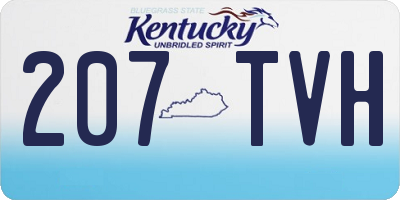 KY license plate 207TVH