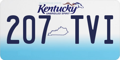 KY license plate 207TVI