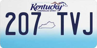 KY license plate 207TVJ