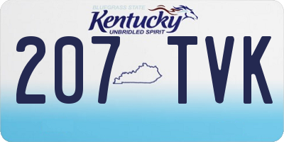 KY license plate 207TVK
