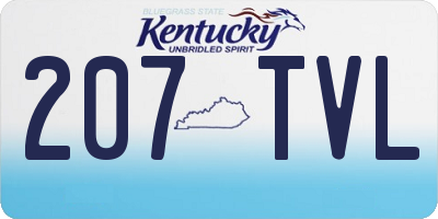 KY license plate 207TVL