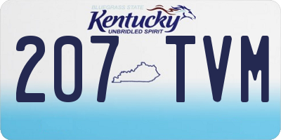 KY license plate 207TVM