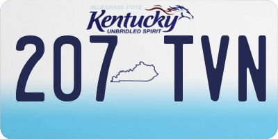 KY license plate 207TVN