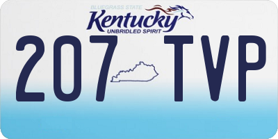 KY license plate 207TVP