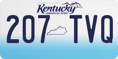 KY license plate 207TVQ