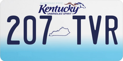 KY license plate 207TVR