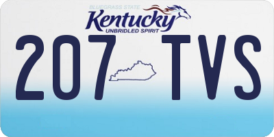 KY license plate 207TVS