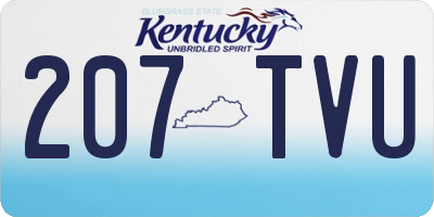 KY license plate 207TVU