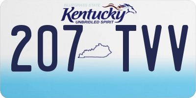 KY license plate 207TVV