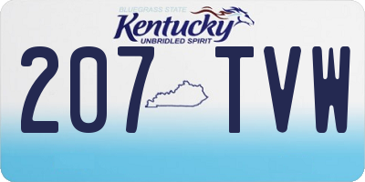 KY license plate 207TVW