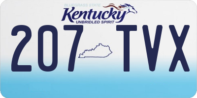 KY license plate 207TVX