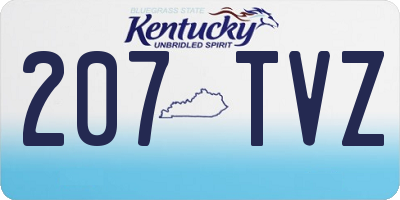 KY license plate 207TVZ