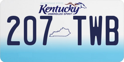 KY license plate 207TWB